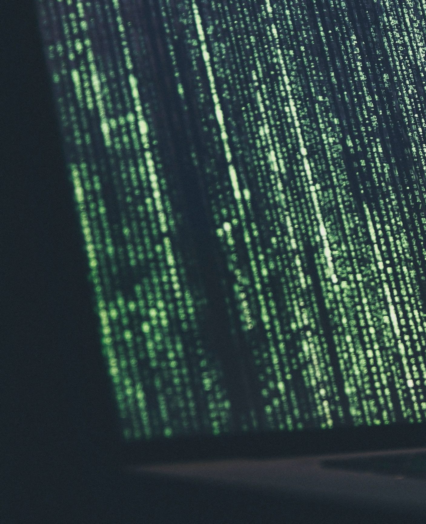 Blurry, pixelated laptop screen